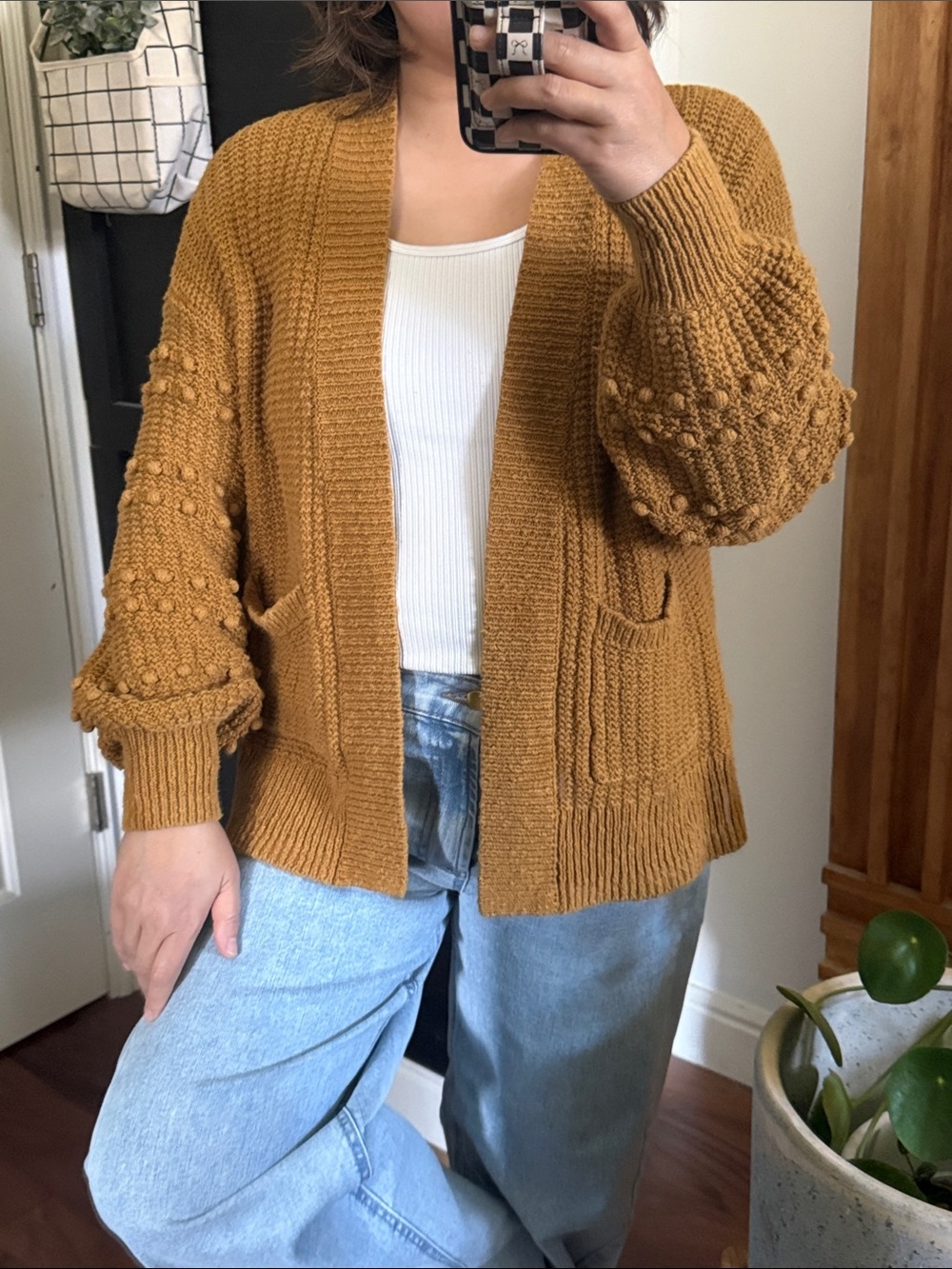 MADEWELL Bobble Oversized Balloon Sleeve Cardigan Sweater. XS run big - Picture 4 of 9